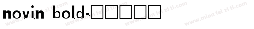novin bold字体转换